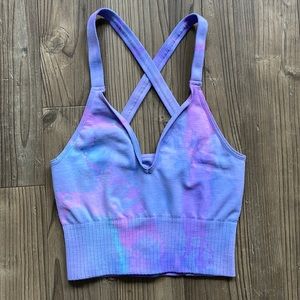 NWOT Custom Tie Dye Good Karma Crop Top
